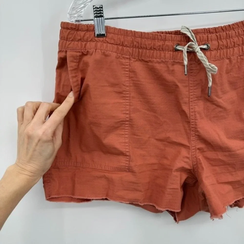 Vuori Womens XL Vintage Ripstop Shorts Cinnamon Orange Organic Cotton - Picture 3 of 8